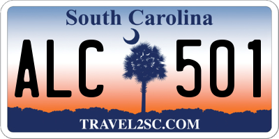 SC license plate ALC501