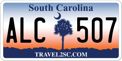 SC license plate ALC507