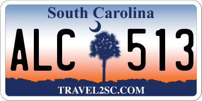 SC license plate ALC513