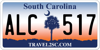 SC license plate ALC517
