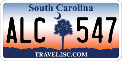 SC license plate ALC547