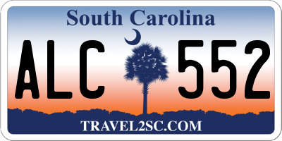 SC license plate ALC552