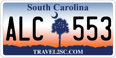 SC license plate ALC553
