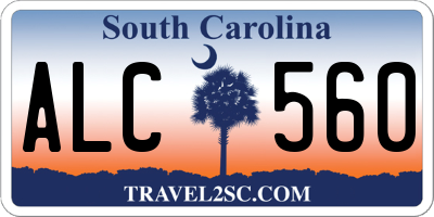 SC license plate ALC560