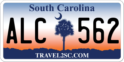 SC license plate ALC562