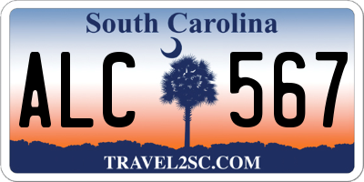 SC license plate ALC567