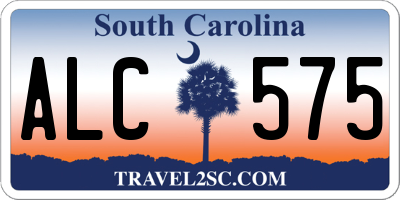 SC license plate ALC575