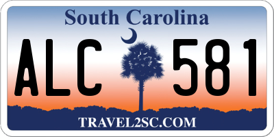 SC license plate ALC581