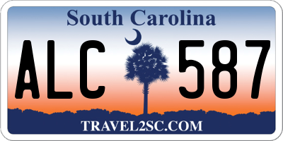 SC license plate ALC587