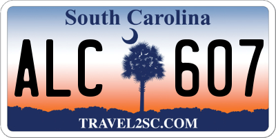 SC license plate ALC607