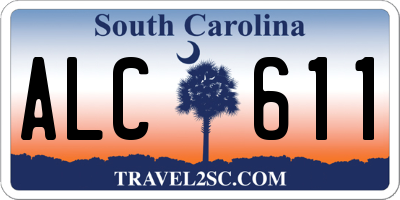SC license plate ALC611