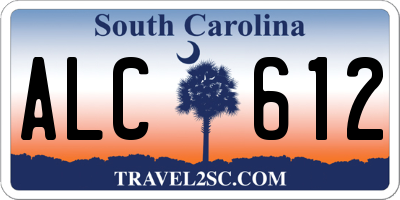 SC license plate ALC612