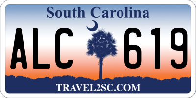 SC license plate ALC619