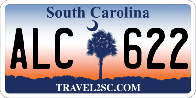 SC license plate ALC622