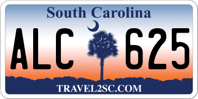 SC license plate ALC625