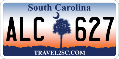 SC license plate ALC627
