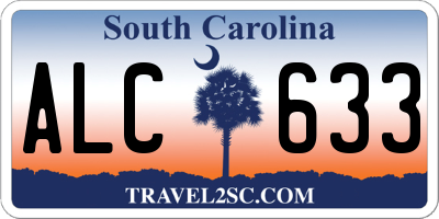 SC license plate ALC633
