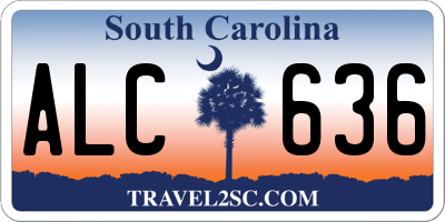 SC license plate ALC636