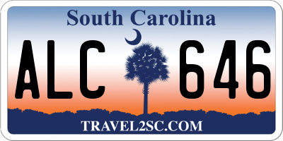 SC license plate ALC646