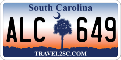 SC license plate ALC649