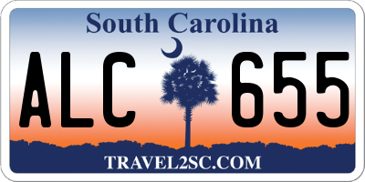 SC license plate ALC655