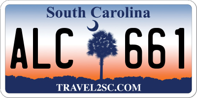 SC license plate ALC661
