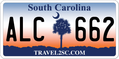 SC license plate ALC662