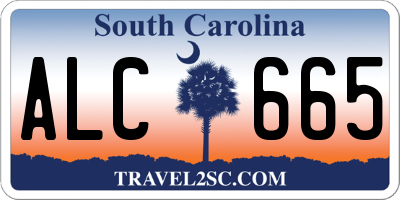 SC license plate ALC665