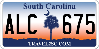 SC license plate ALC675