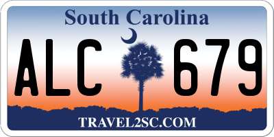 SC license plate ALC679