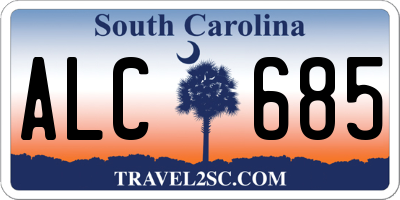 SC license plate ALC685