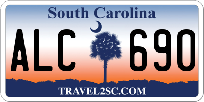 SC license plate ALC690