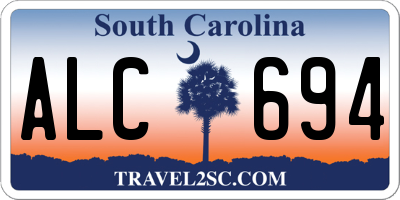 SC license plate ALC694