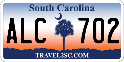 SC license plate ALC702
