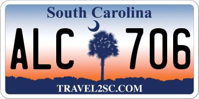 SC license plate ALC706