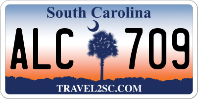 SC license plate ALC709