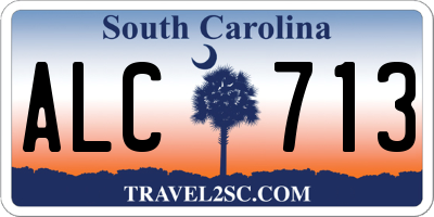 SC license plate ALC713