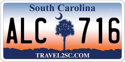 SC license plate ALC716