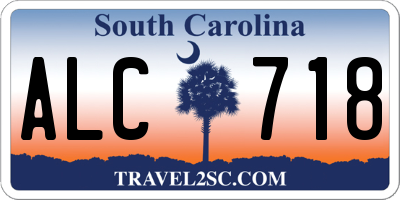 SC license plate ALC718