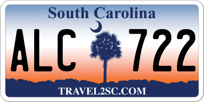 SC license plate ALC722