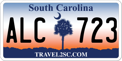 SC license plate ALC723