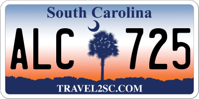 SC license plate ALC725