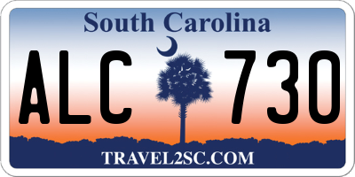SC license plate ALC730
