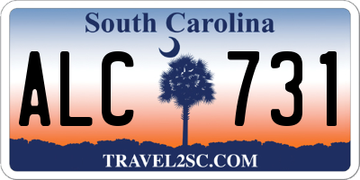 SC license plate ALC731