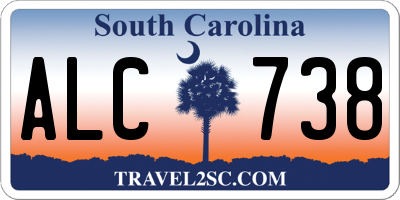 SC license plate ALC738