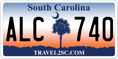 SC license plate ALC740