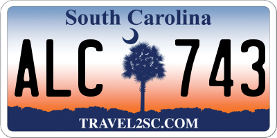 SC license plate ALC743