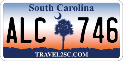 SC license plate ALC746