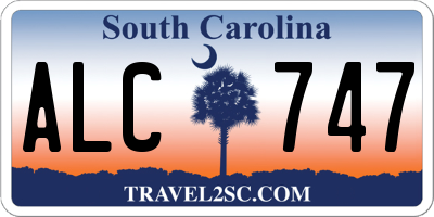 SC license plate ALC747