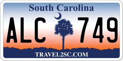 SC license plate ALC749